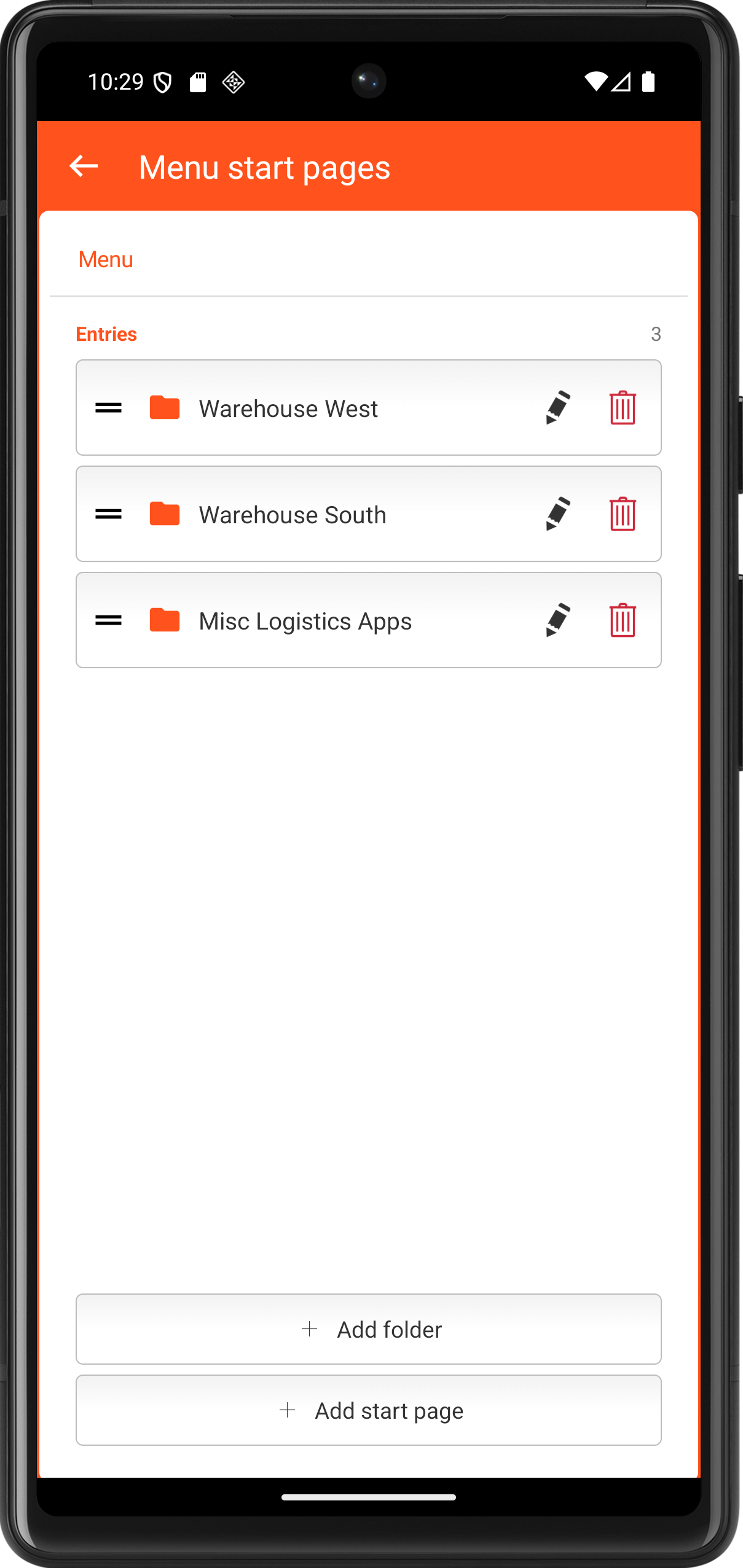 Predefined startpages open automatically when TheFlex launches